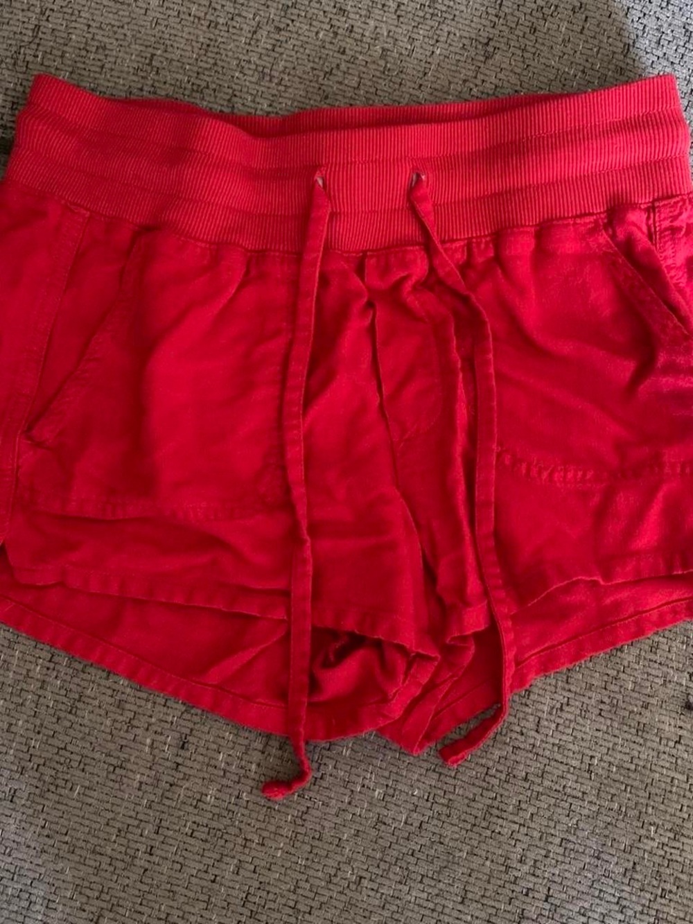 No Boundaries Vibrant Red Drawstring Athletic Shorts